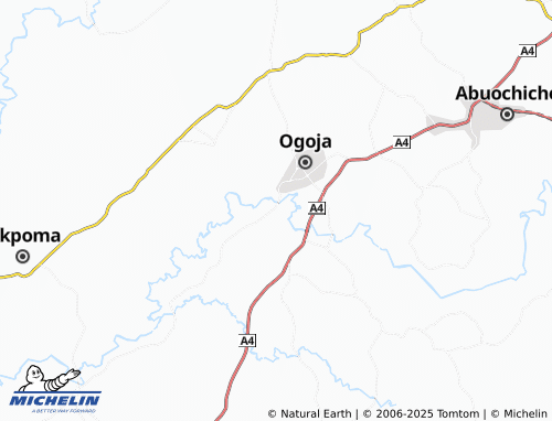 MICHELIN Ogboja map - ViaMichelin