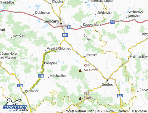 Mappa MICHELIN Nedrahovice - ViaMichelin