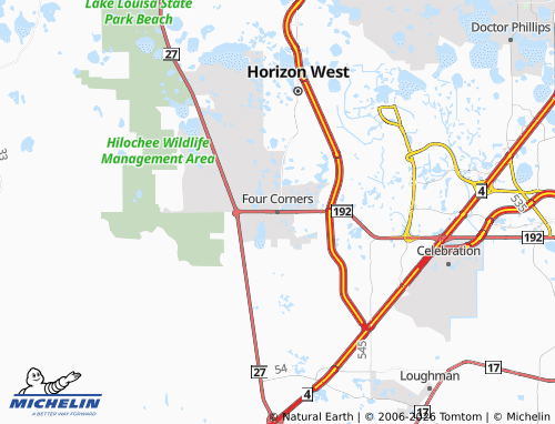 Mapa MICHELIN Four Corners - ViaMichelin