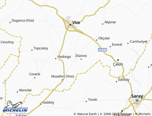 Carte MICHELIN Düzova - ViaMichelin