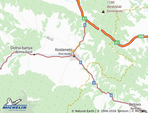 Mappa MICHELIN Kostenets - ViaMichelin