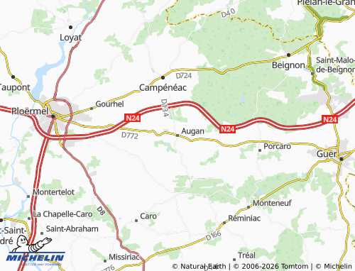 Mappa MICHELIN Augan - ViaMichelin