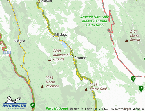 MICHELIN-Landkarte Scanno - ViaMichelin