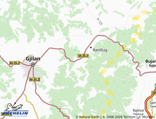 Carte MICHELIN Dobërçan - ViaMichelin