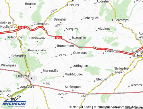 MICHELIN Quesques map - ViaMichelin