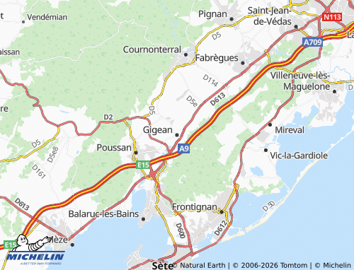 Mappa MICHELIN Gigean - ViaMichelin