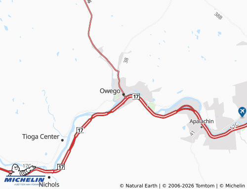 Mapa MICHELIN Owego - ViaMichelin