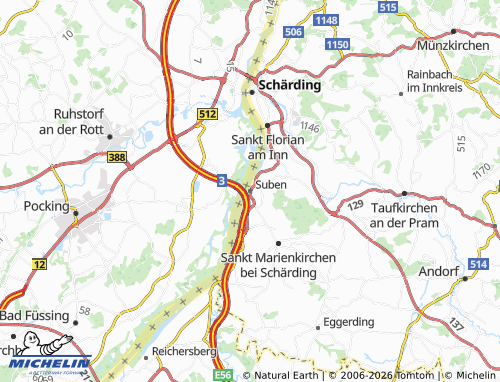 Mappa MICHELIN Suben - ViaMichelin
