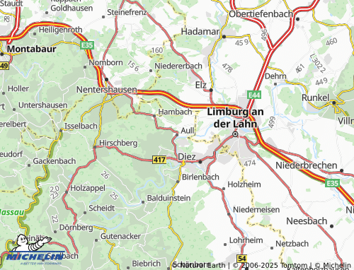 MICHELIN Aull map - ViaMichelin