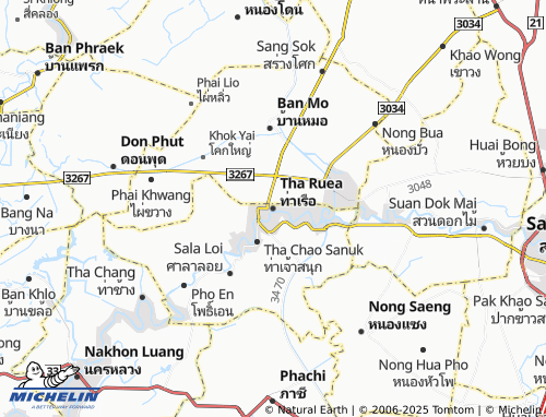 MICHELIN Tha Ruea map - ViaMichelin