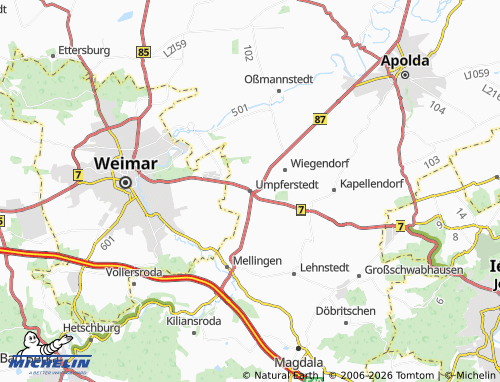 Mappa MICHELIN Umpferstedt - ViaMichelin