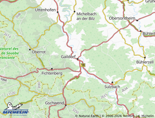 MICHELIN Gaildorf map - ViaMichelin