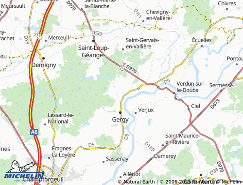 MICHELIN Osnay map - ViaMichelin