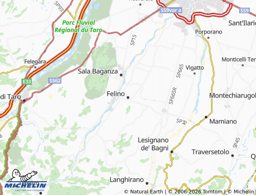 MICHELIN Felino map - ViaMichelin