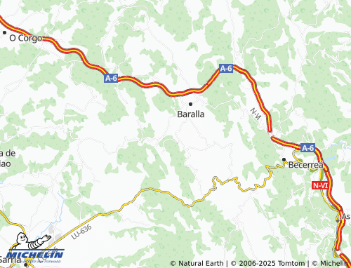 MICHELIN Aranza (Santiago) map - ViaMichelin