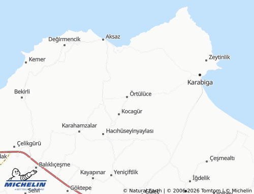 Kaart MICHELIN Örtülüce - ViaMichelin