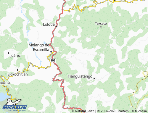 MICHELIN Xochicoatlán map - ViaMichelin