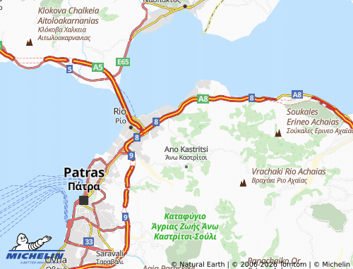 MICHELIN Platani map - ViaMichelin