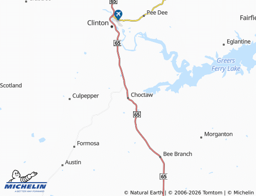 Mappa MICHELIN Choctaw - ViaMichelin