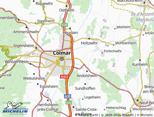 Mapa MICHELIN Horbourg-Wihr - ViaMichelin