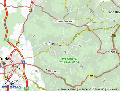 Mappa MICHELIN Hofbieber - ViaMichelin