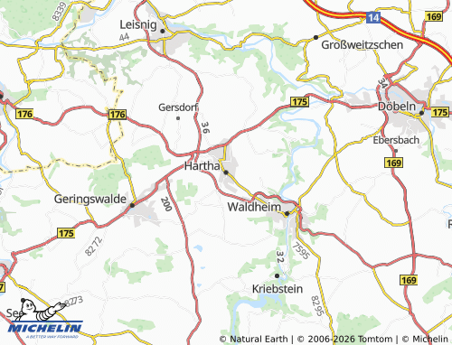 Mappa MICHELIN Hartha - ViaMichelin
