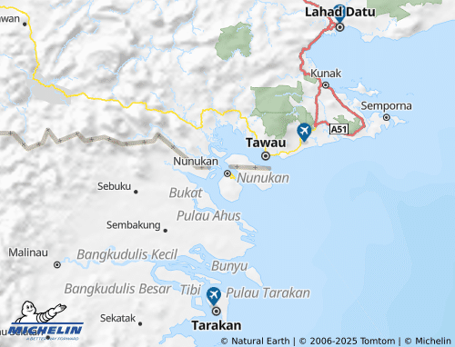MICHELIN Nunukan map - ViaMichelin