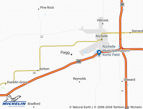 Mapa MICHELIN Flagg - ViaMichelin