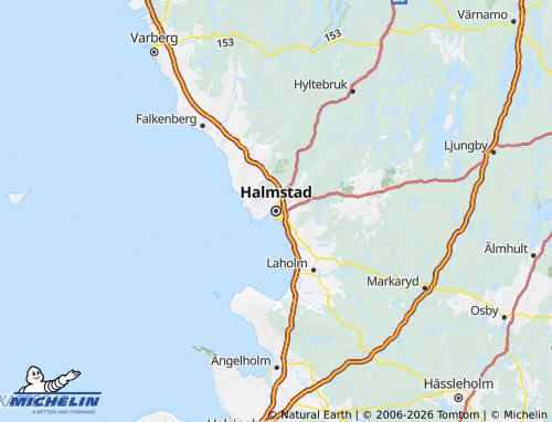 MICHELIN-Landkarte Halland - ViaMichelin