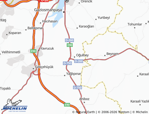 Kaart MICHELIN Oğulbey - ViaMichelin