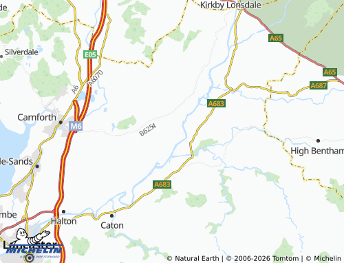 Carte MICHELIN Gressingham - ViaMichelin
