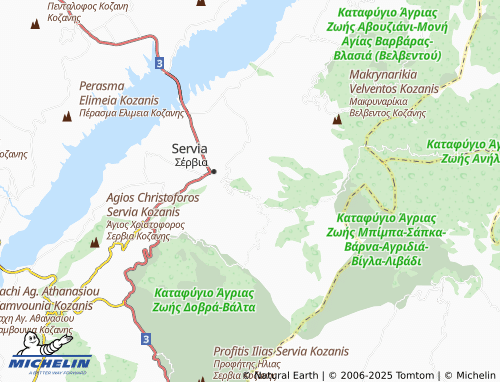 MICHELIN Kastania map - ViaMichelin