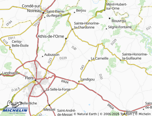 MICHELIN Ronfeugerai map - ViaMichelin