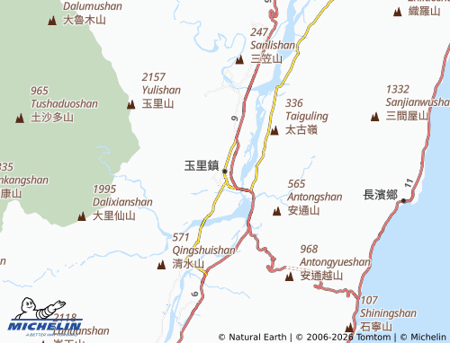 Kaart MICHELIN Yùlǐ Zhèn - ViaMichelin