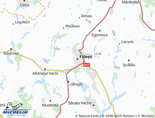 MICHELIN Falesti map - ViaMichelin