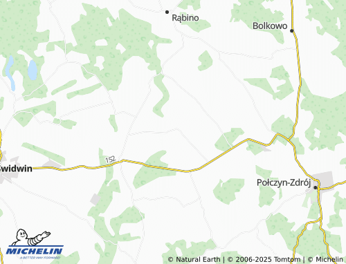 MICHELIN Łęgi map - ViaMichelin