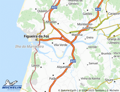 MICHELIN-Landkarte Feiteira de Baixo - ViaMichelin