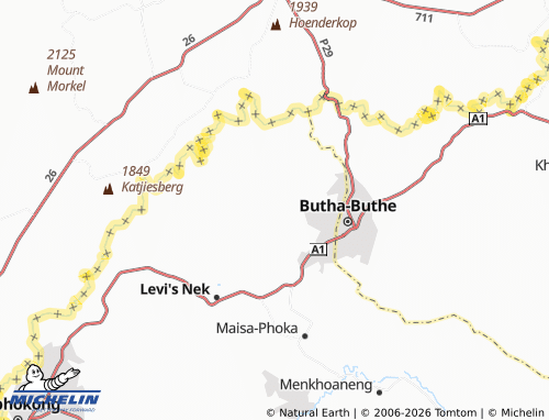 MICHELIN Matlakeng map - ViaMichelin