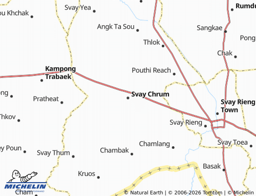 Mappa MICHELIN Svay Chrum - ViaMichelin