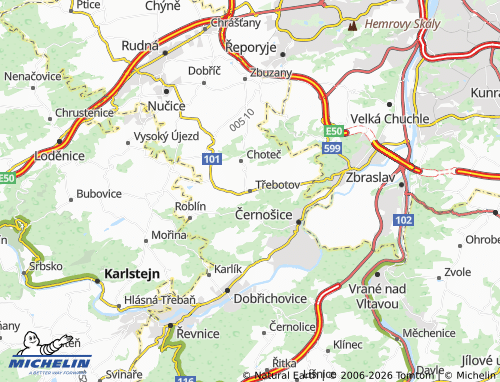 Mappa MICHELIN Třebotov - ViaMichelin