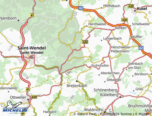 MICHELIN Bubach map - ViaMichelin