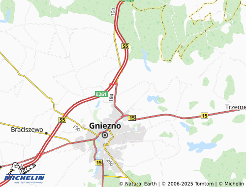 MICHELIN Goślinowo map - ViaMichelin