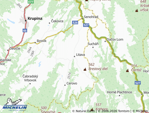 Mappa MICHELIN Litava - ViaMichelin