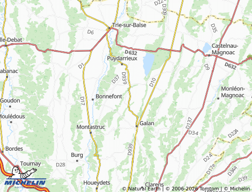 MICHELIN Libaros map - ViaMichelin