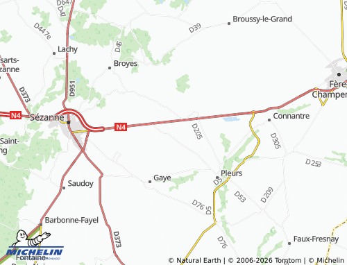Carte MICHELIN Linthelles - ViaMichelin