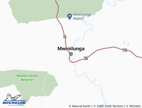 MICHELIN Mwinilunga map - ViaMichelin