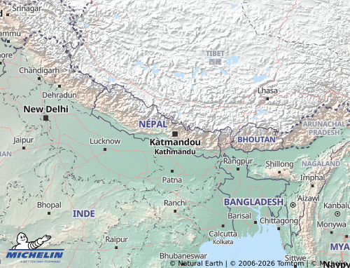 MICHELIN-Landkarte Nepal - ViaMichelin