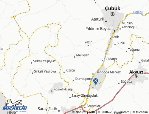 Mappa MICHELIN Melikşah - ViaMichelin