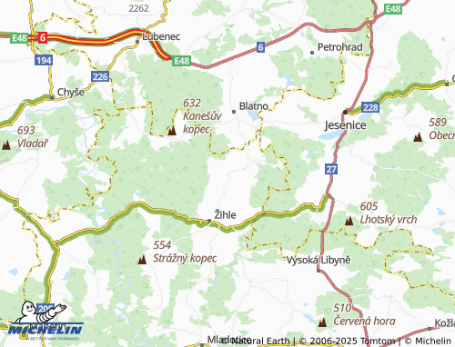 MICHELIN Pastuchovice map - ViaMichelin