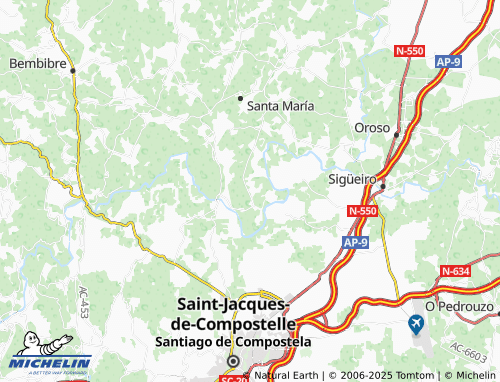 MICHELIN Chaián (Santa María) map - ViaMichelin